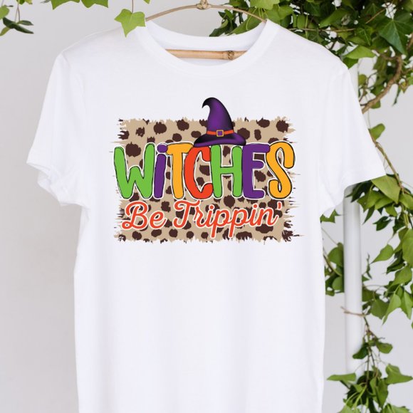 WITCHES BE TRIPPIN' POLYESTER GRAPHIC TEE - Picture 1 of 2